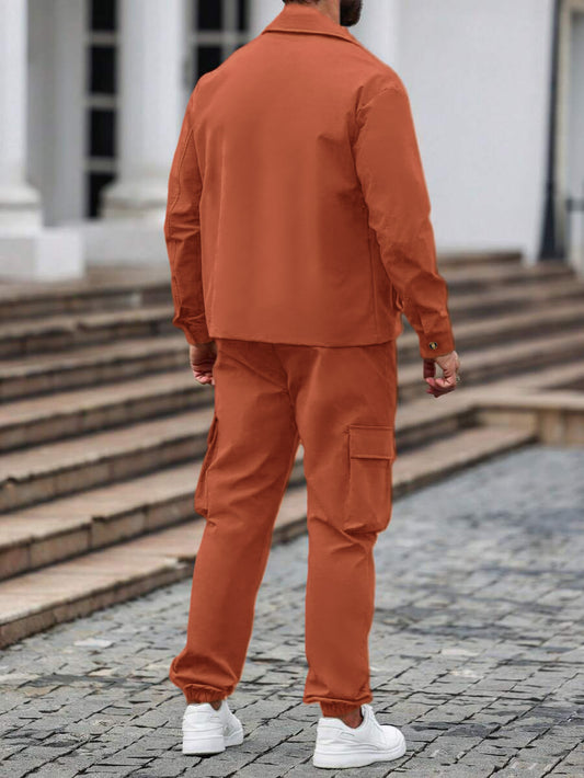 Men's Utility Co-ord Set – Tailored Fit Multi-Pocket Jacket & Pants