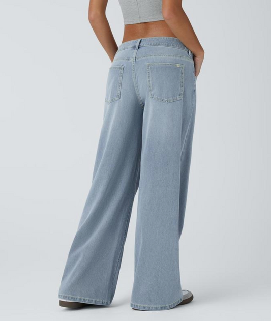 Everyday Asymmetrical Waist Denim Pants