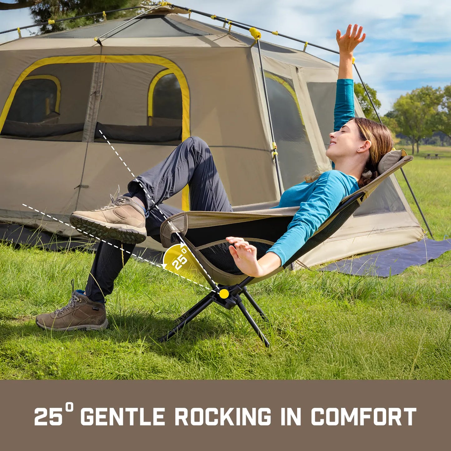 Fanttik Outdoor Zeta L8 Max Rocker Camping Chair - Adjustable & Lightweight