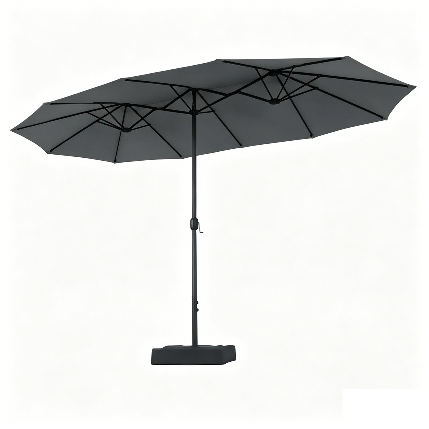 15ft Double-Sided Patio Umbrella with Base