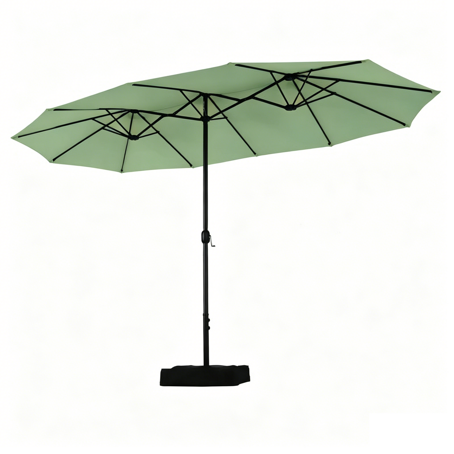 15ft Double-Sided Patio Umbrella with Base