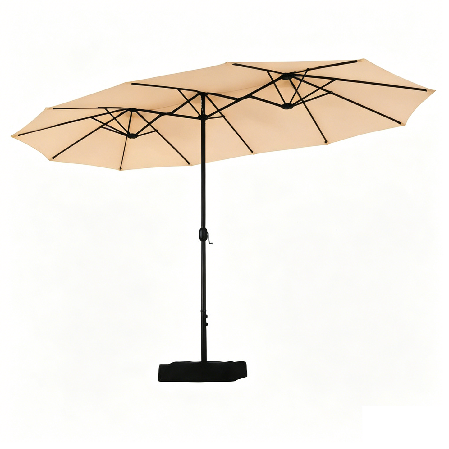15ft Double-Sided Patio Umbrella with Base