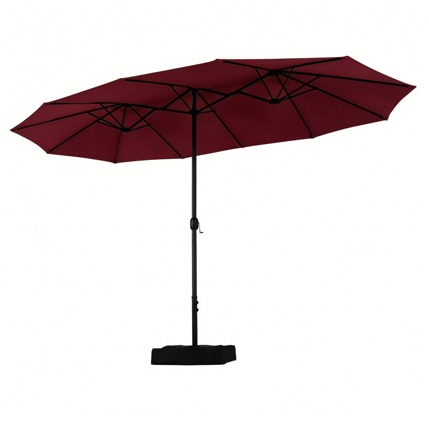 15ft Double-Sided Patio Umbrella with Base