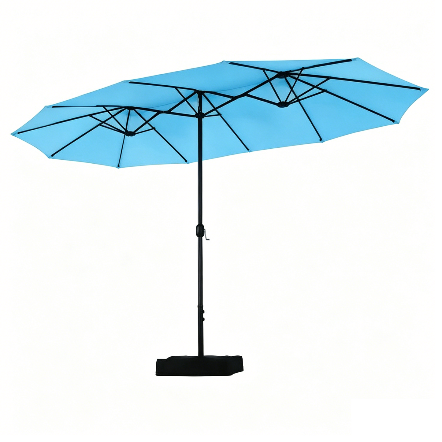 15ft Double-Sided Patio Umbrella with Base