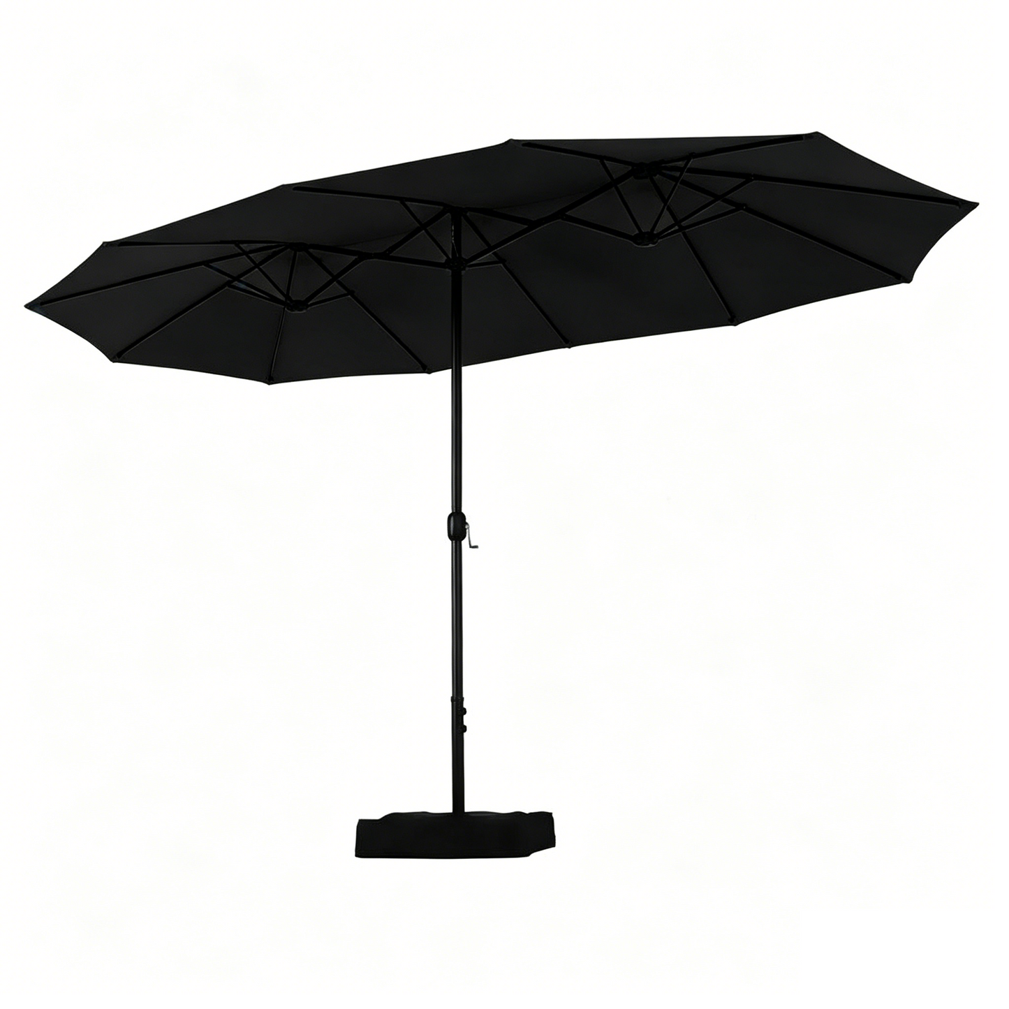 15ft Double-Sided Patio Umbrella with Base