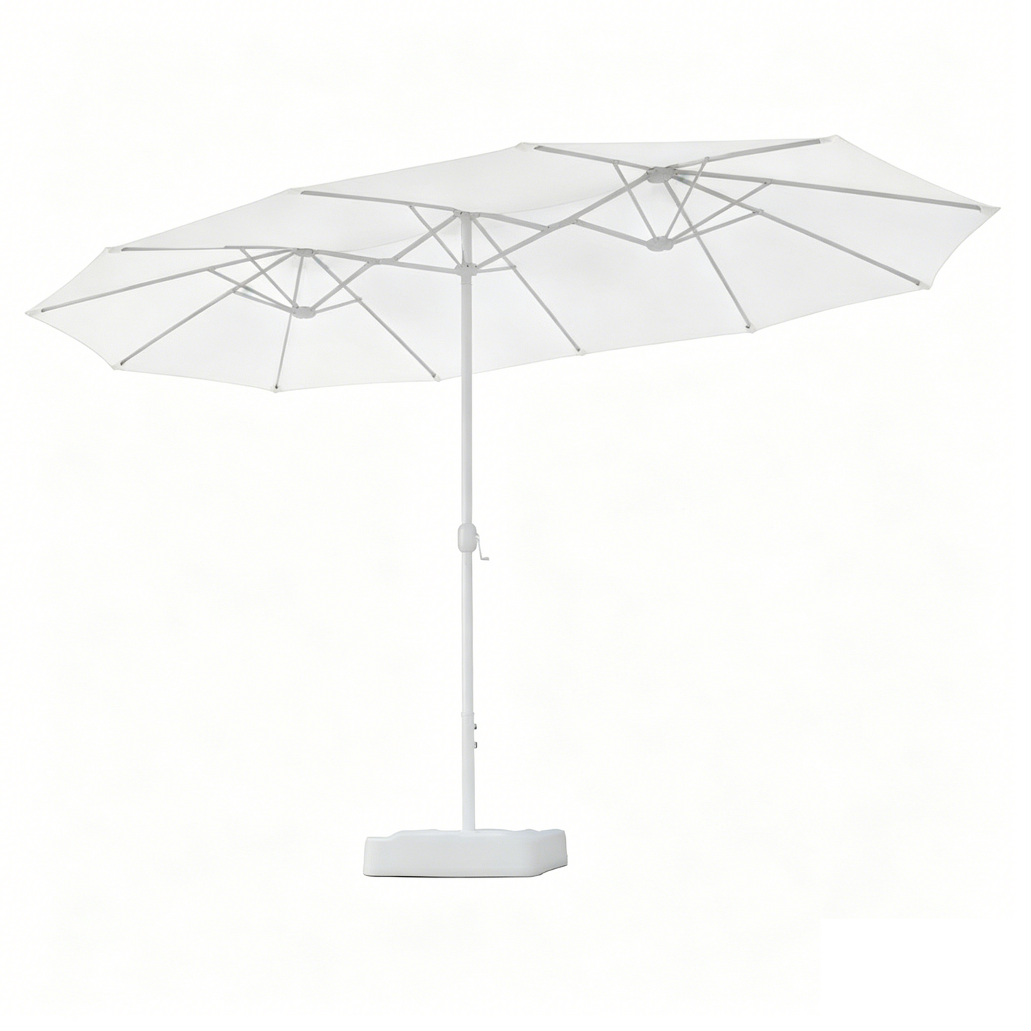 15ft Double-Sided Patio Umbrella with Base