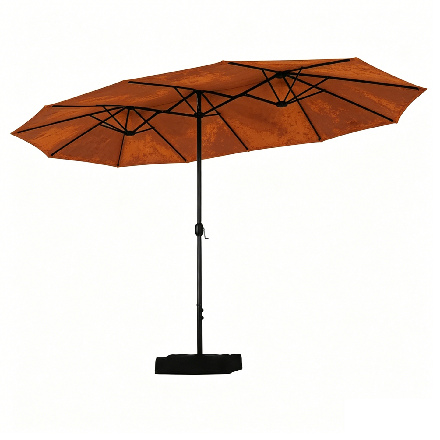 15ft Double-Sided Patio Umbrella with Base