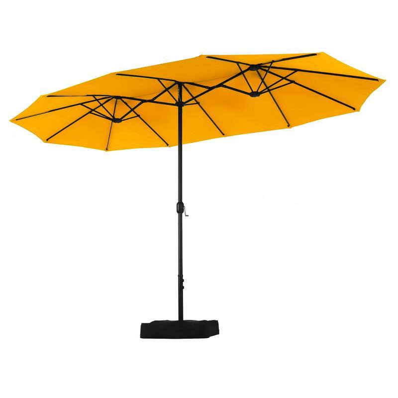 15ft Double-Sided Patio Umbrella with Base